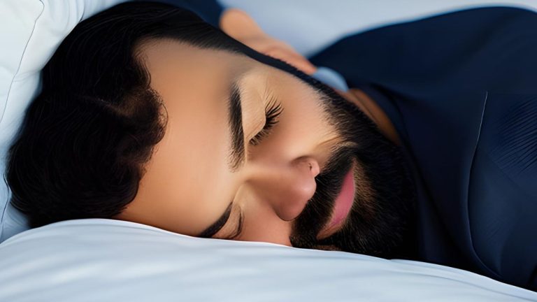 man taking a power nap