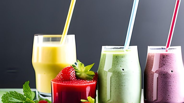 smoothies in glass
