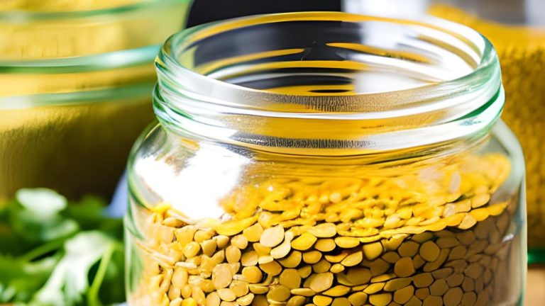 lentils soaked in water