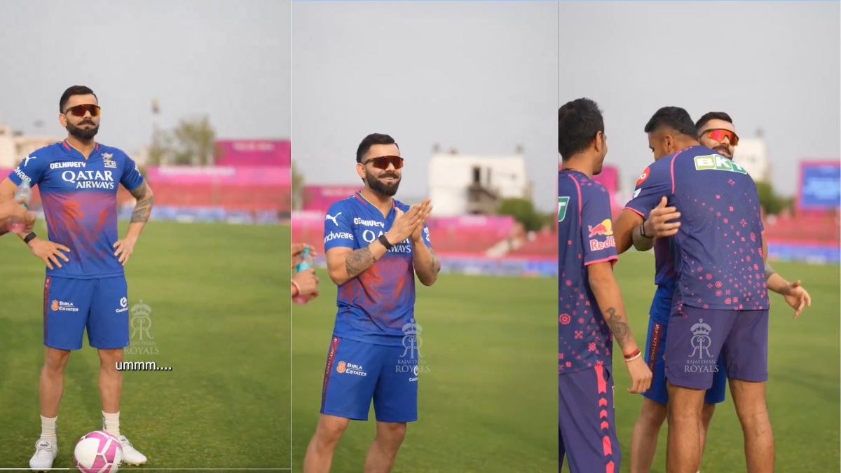 IPL: “Aaja aaja aisa mauka fir kaha milega,” Virat Kohli teases Avesh Khan who smashes helmet on ground in IPL 2023