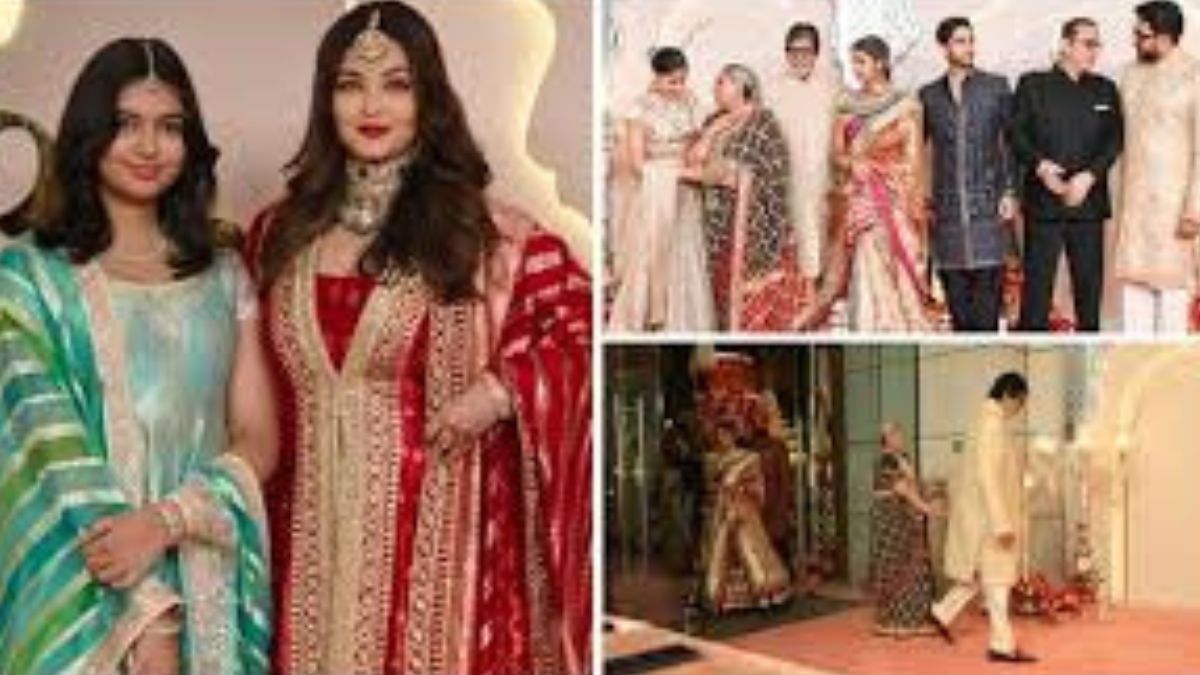 Anant Ambani- Radhika Merchant wedding: Bachchan family poses together; Aishwarya spotted in a separate frame