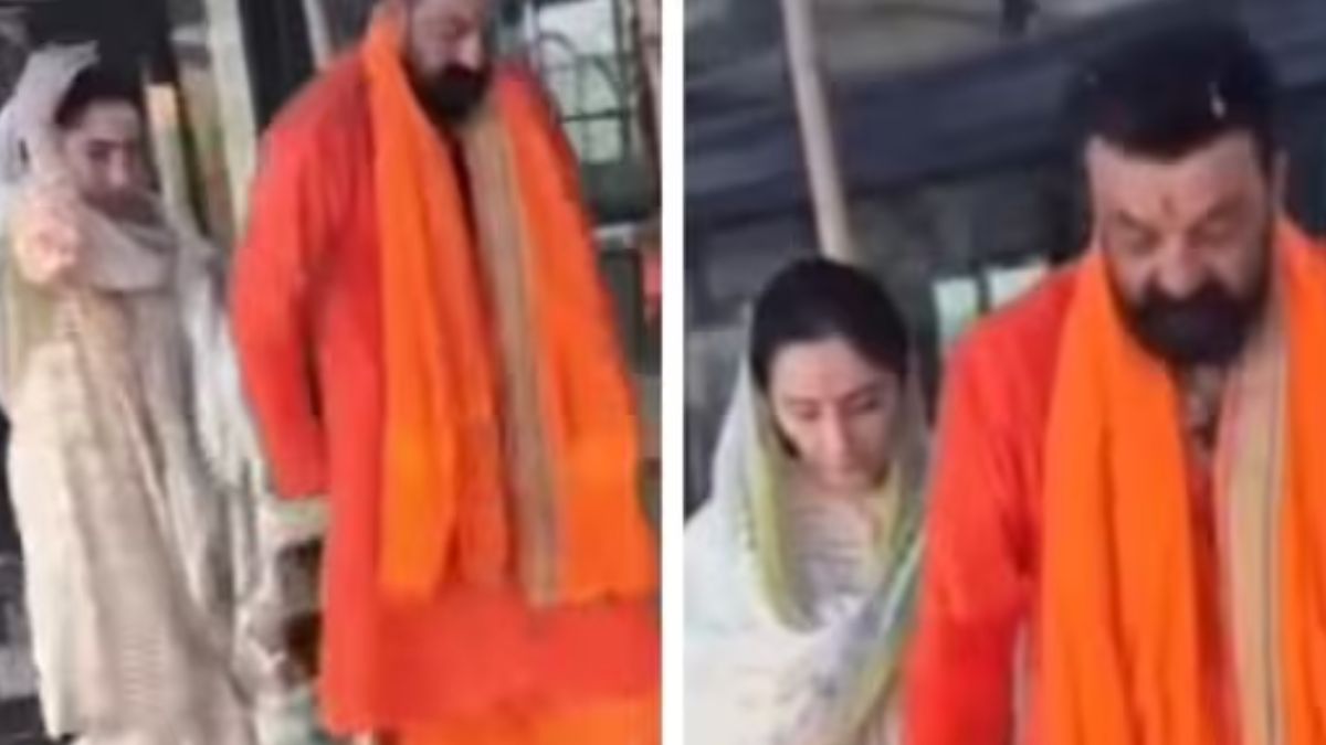 Sanjay Dutt remarries Maanayata Dutt at a temple after sixteen years of nuptial bond