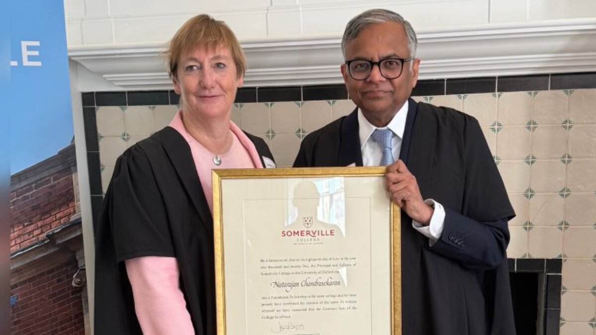 Somerville College, Oxford Honours Tata Sons Chairman N. Chandrasekaran with Foundation Fellowship